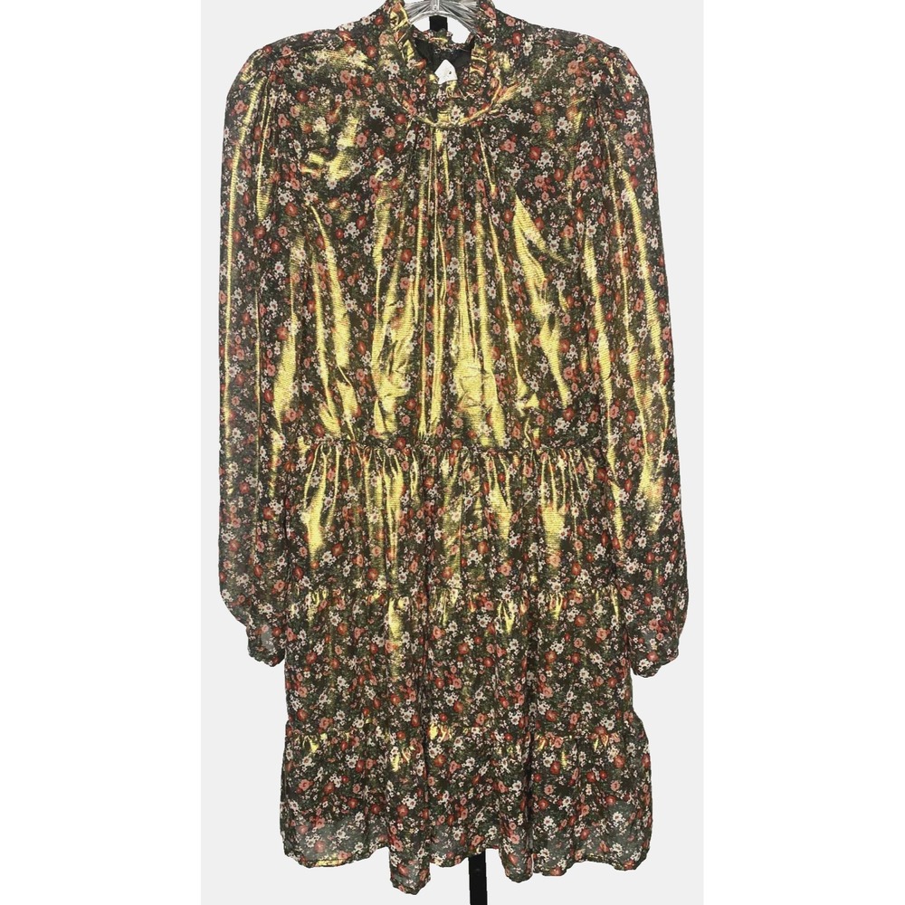Trixxi blouson Dress Women's Tier Floral Cottagecore Peasant size XL long sleeve